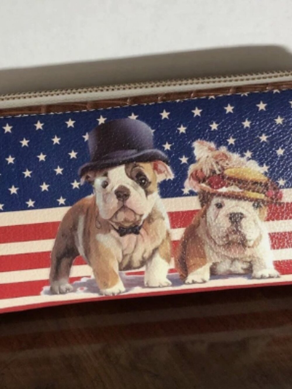 NWT Brentano Abby & Buddy Double Zip Wristlet wallet